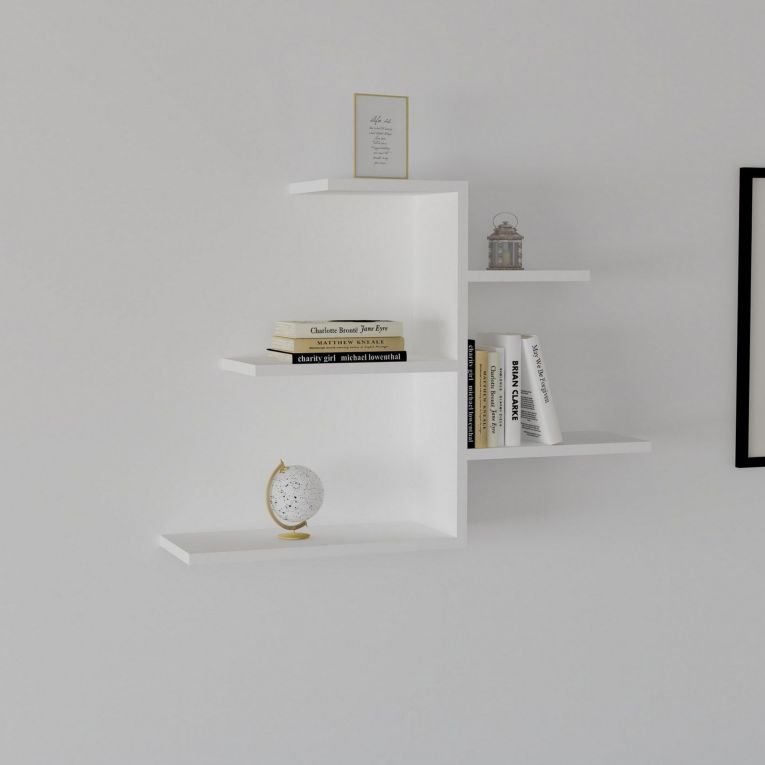 Mensola Bianco 5 Ripiani 82x20x48h cm, - Vizze