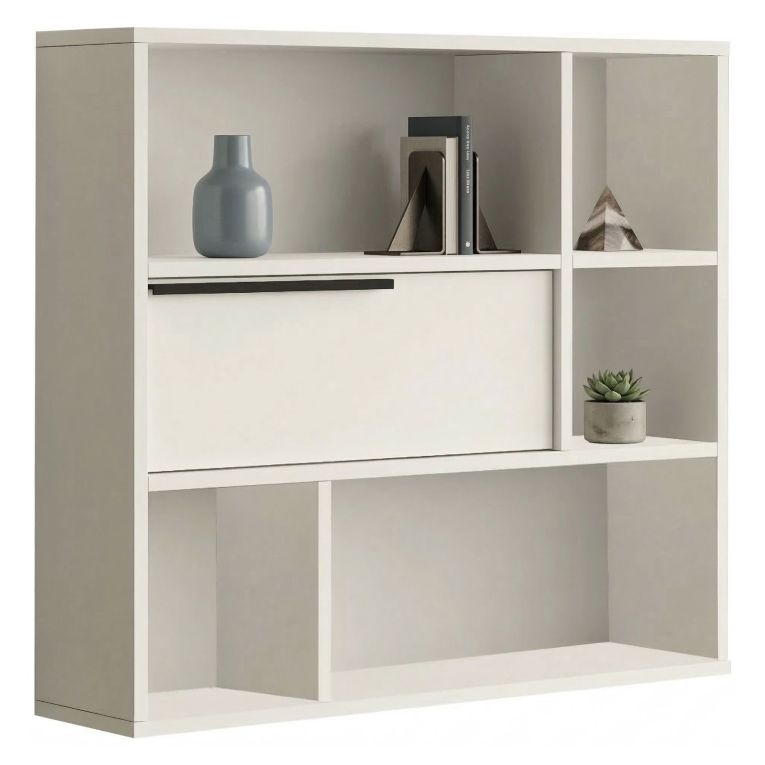 Mensola Bianco 5 Ripiani 90x22x81h cm, - Coeli
