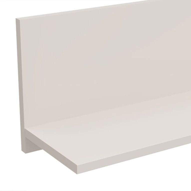 Mensola Bianco Crema un Ripiano Sfumatura Colore Struttura Crema 138x20x24h cm, - Rasun