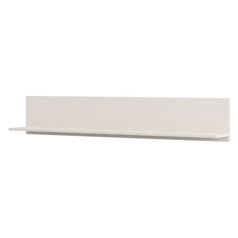 Mensola Bianco Crema un Ripiano Sfumatura Colore Struttura Crema 138x20x24h cm, - Rasun