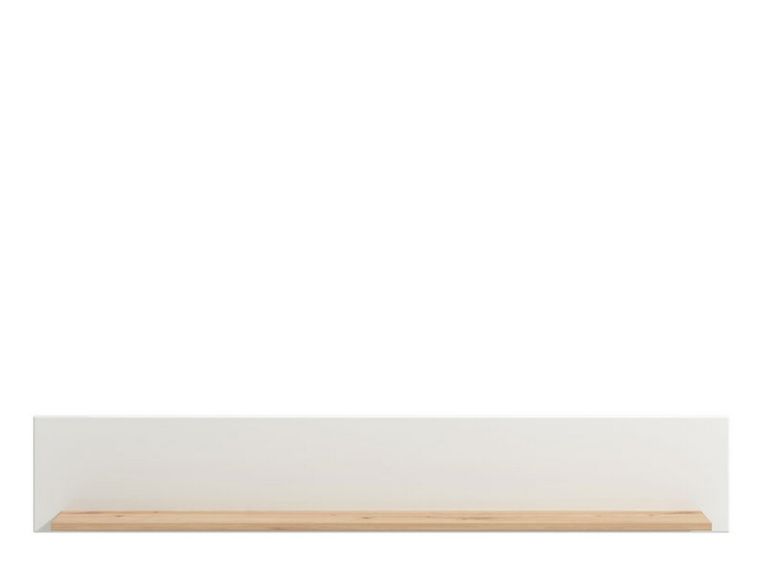 Mensola Bianco Marrone Rovere un Ripiano 150x19.5x25h cm, Portata Ripiani 5 - Saturnia