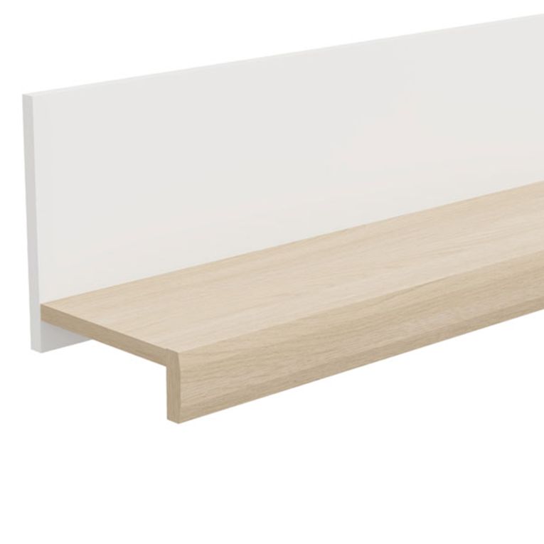 Mensola Bianco Marrone Rovere un Ripiano Sfumatura Colore Struttura Rovere 150x22x24h cm, Colore Struttura Marrone - Ollol