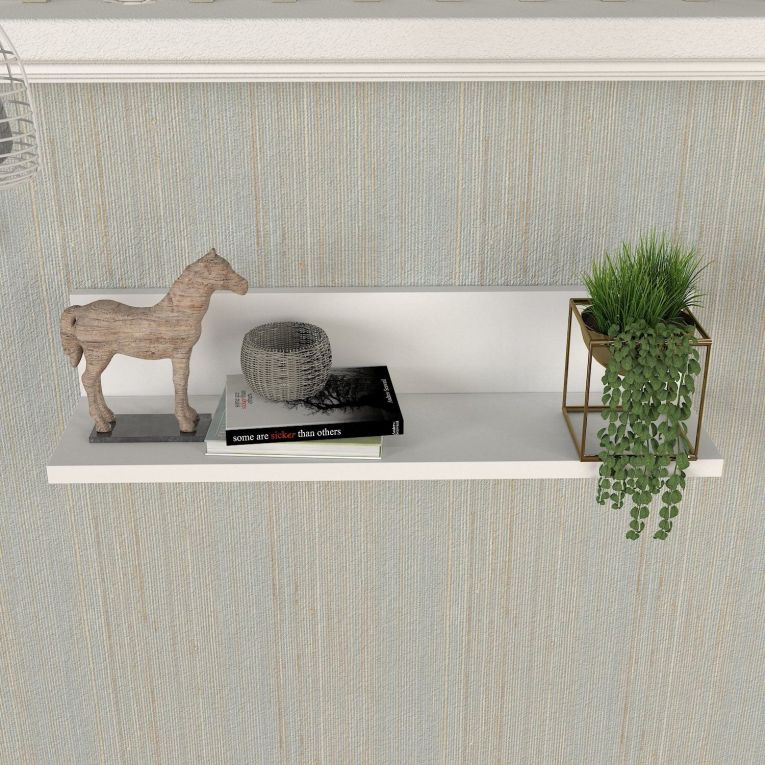Mensola Bianco un Ripiano 60x15x15h cm, - Cavargna
