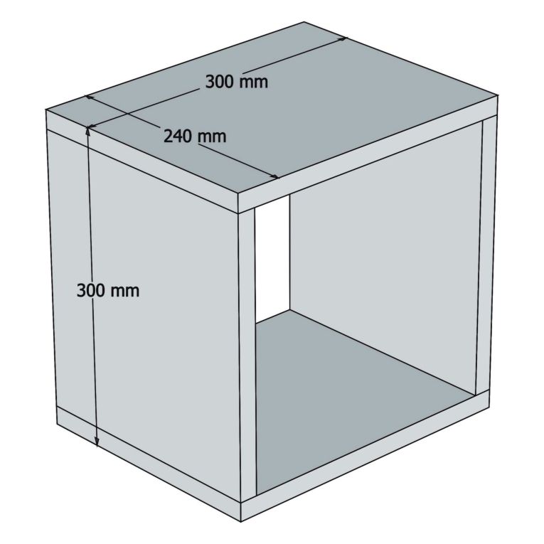 Mensola blu Ardesia 5 Ripiani Modulabile, set da 5 Mensole 30x30x24h cm, Sfumatura Colore Struttura Ardesia - Gianico