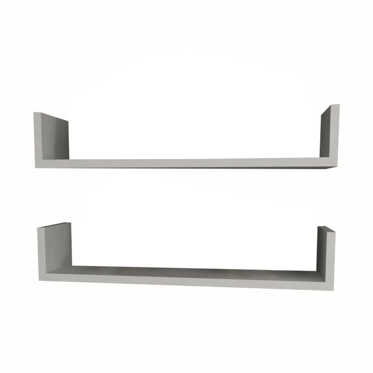 Mensola Ismene, Scaffale, Ripiano a muro, Scaffalatura multiuso, 63x15 h15 cm, Bianco