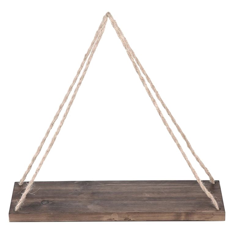 Mensola Marrone Naturale un Ripiano Fatto a Mano, in Legno di Abete 60x2x13h cm, Sfumatura Colore Struttura Naturale - Trocchia