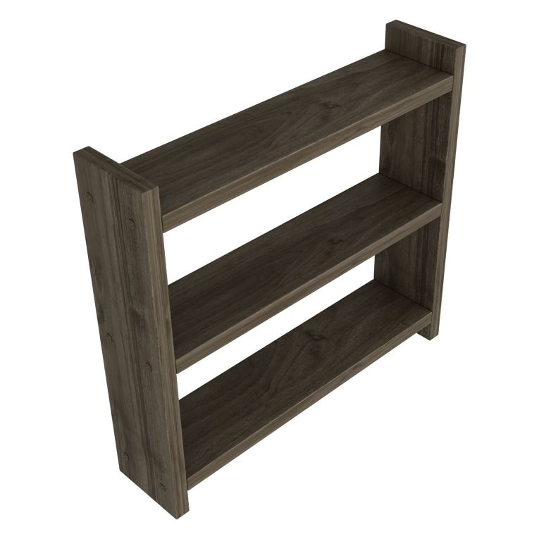 Mensola Marrone Noce 2 Ripiani Sfumatura Colore Struttura Noce 44x10x40h cm - Rizza