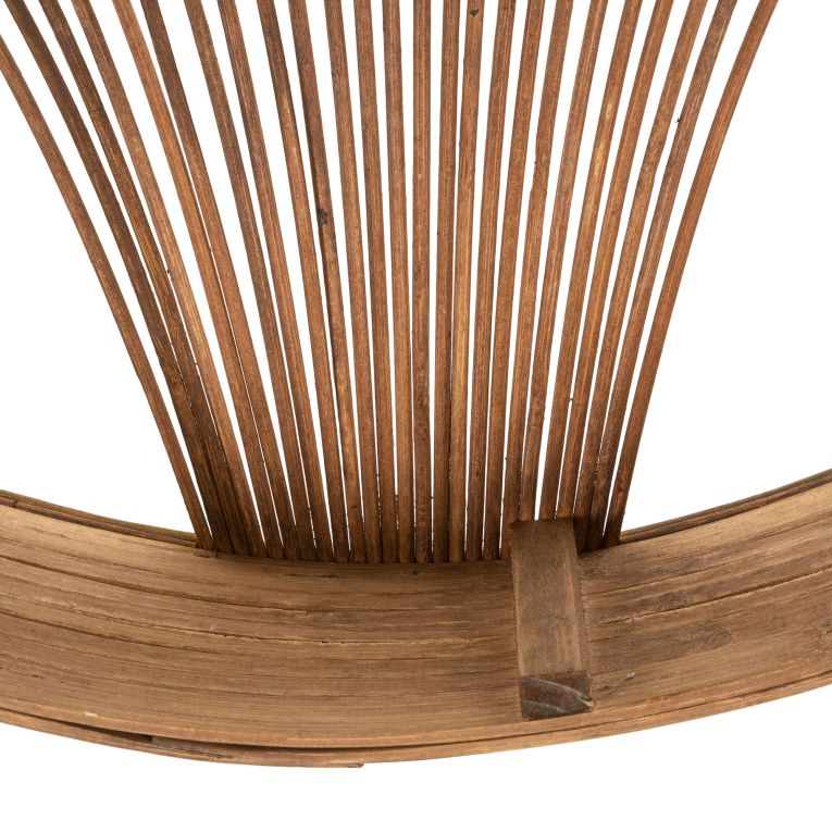 Mensola Marrone Rovere 2 Ripiani Finiture in Rattan 61x11x76h cm, Sfumatura Colore Struttura Rovere - Dalitasa