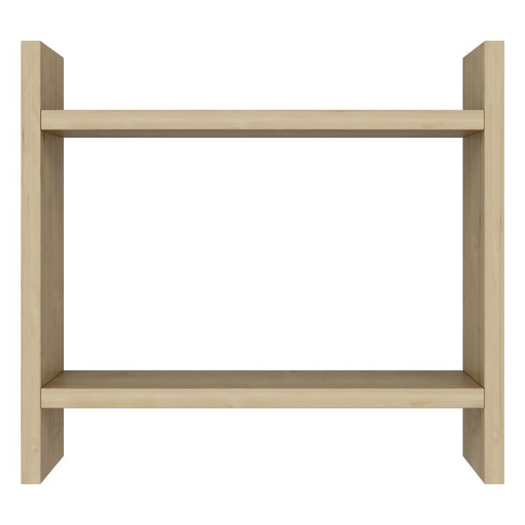 Mensola Marrone Rovere 2 Ripiani Sfumatura Colore Struttura Rovere 34x10x30h cm, - Morfasso