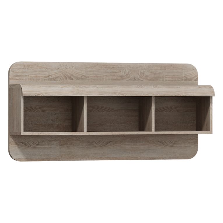 Mensola Marrone Rovere 4 Ripiani Sfumatura Colore Struttura Rovere 120x25x56h cm, - Kadamema