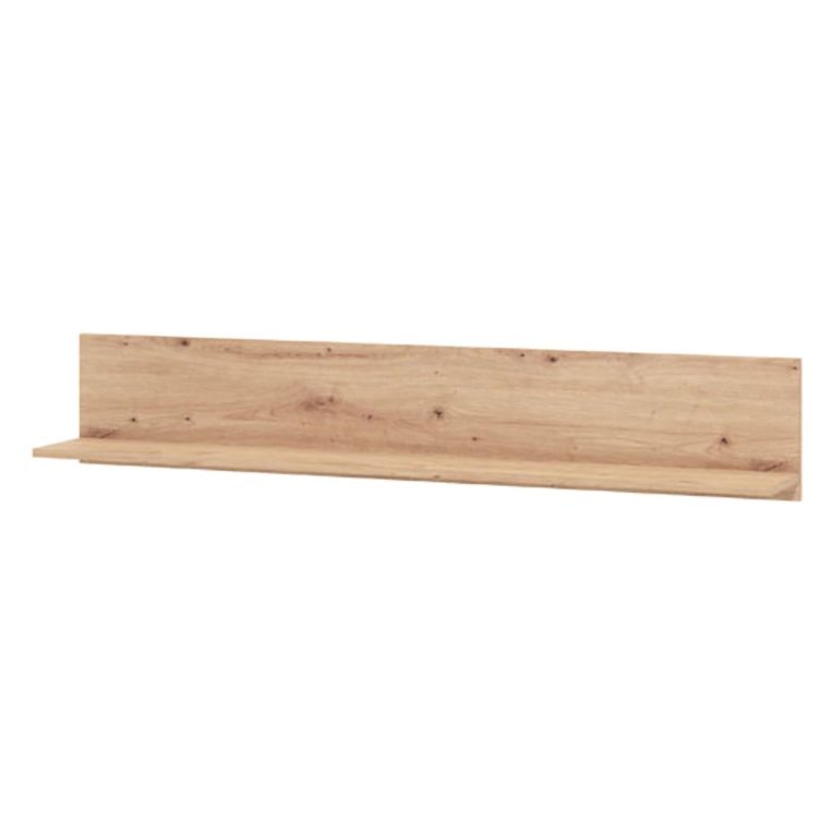 Mensola Marrone Rovere Nodi un Ripiano 120x19.5x24h cm, Portata Ripiani 5 - Focognano