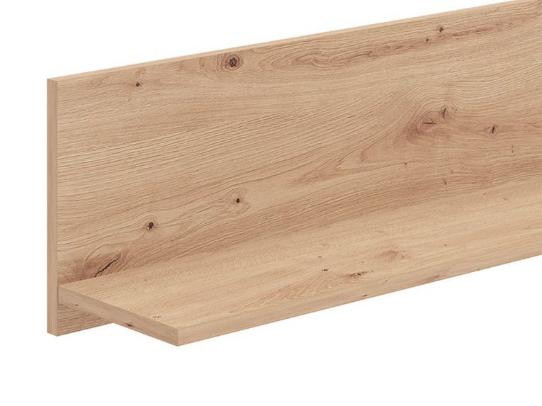 Mensola Marrone Rovere Nodi un Ripiano 120x19.5x24h cm, Portata Ripiani 5 - Focognano