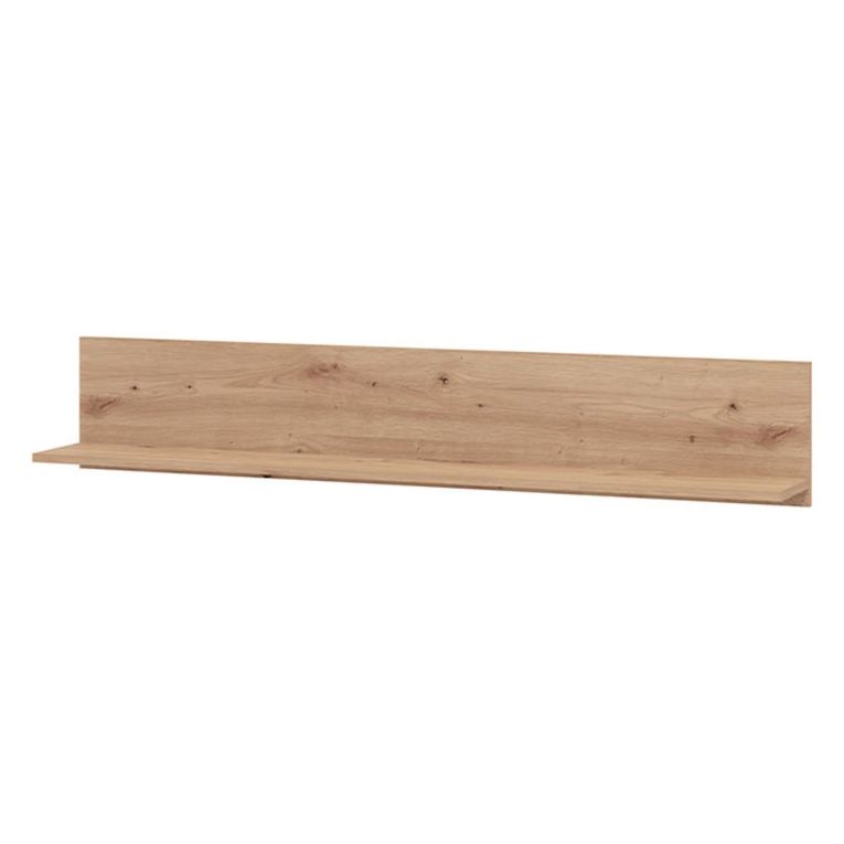 Mensola Marrone Rovere Nodi un Ripiano 137.5x19.5x24h cm, Portata Ripiani 5 - Renatico