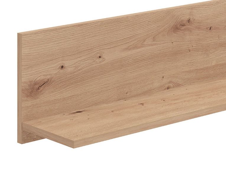 Mensola Marrone Rovere Nodi un Ripiano 137.5x19.5x24h cm, Portata Ripiani 5 - Renatico