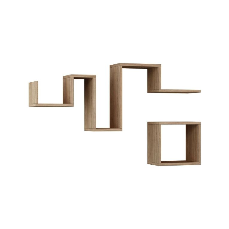 Mensola muro 2 pezzi 20x116cm quercia - Donna