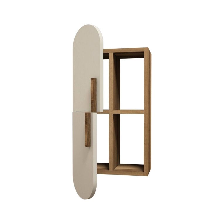 Mensola muro 22x35cm noce e crema - Nesat