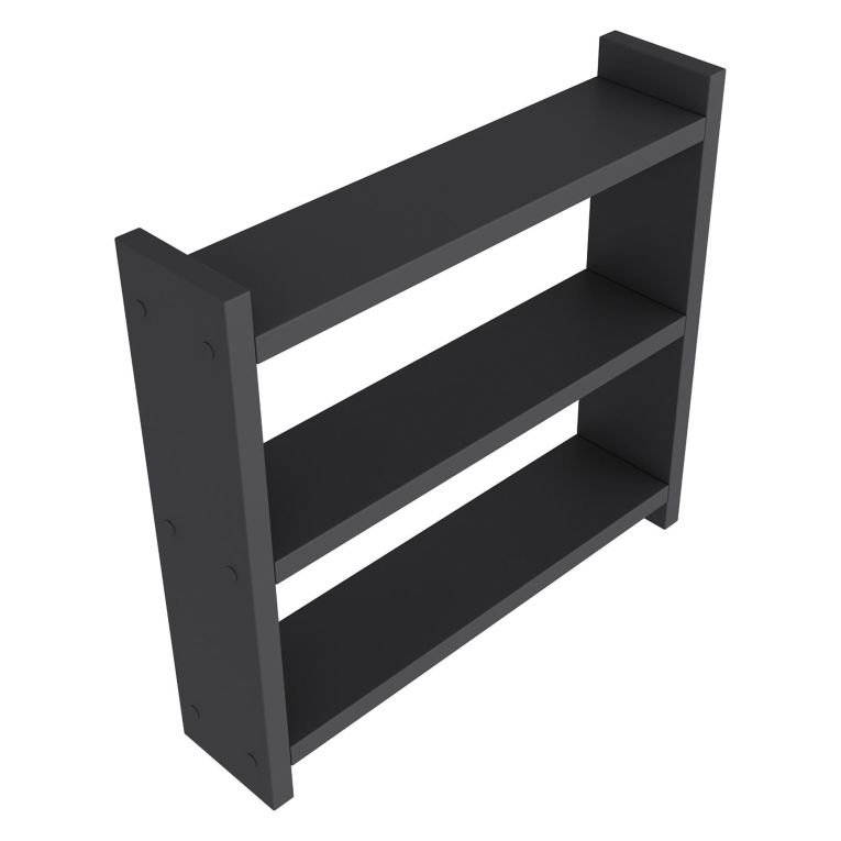 Mensola Nero Antracite 2 Ripiani Sfumatura Colore Struttura Antracite 44x10x40h cm - Rizza