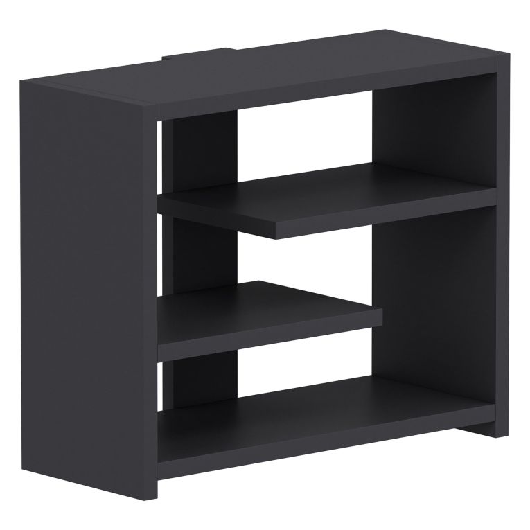 Mensola Nero Antracite 3 Ripiani Sfumatura Colore Struttura Antracite 49x21x40h cm, - Mottola
