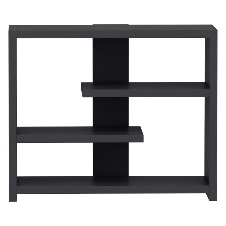 Mensola Nero Antracite 3 Ripiani Sfumatura Colore Struttura Antracite 49x21x40h cm, - Mottola