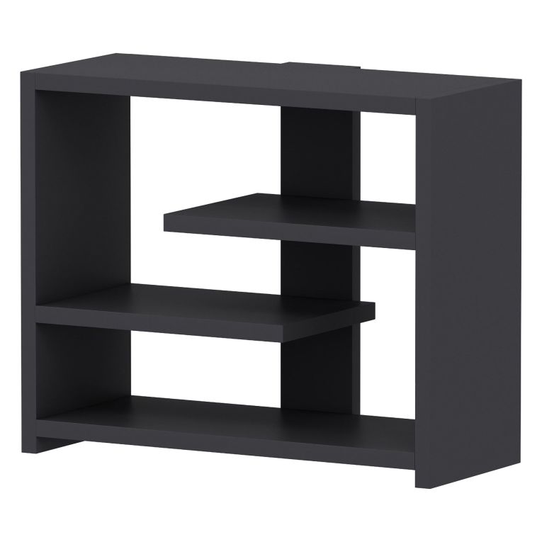 Mensola Nero Antracite 3 Ripiani Sfumatura Colore Struttura Antracite 49x21x40h cm, - Mottola