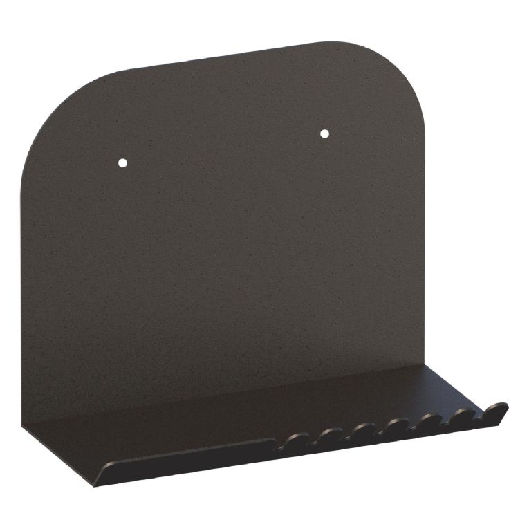Mensola Nero un Ripiano 28x12x23h cm, - Ugento