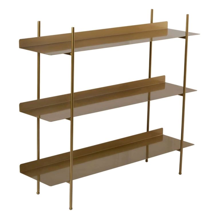 Mensola oro 3 Ripiani 120x34x106h cm, - Quirino