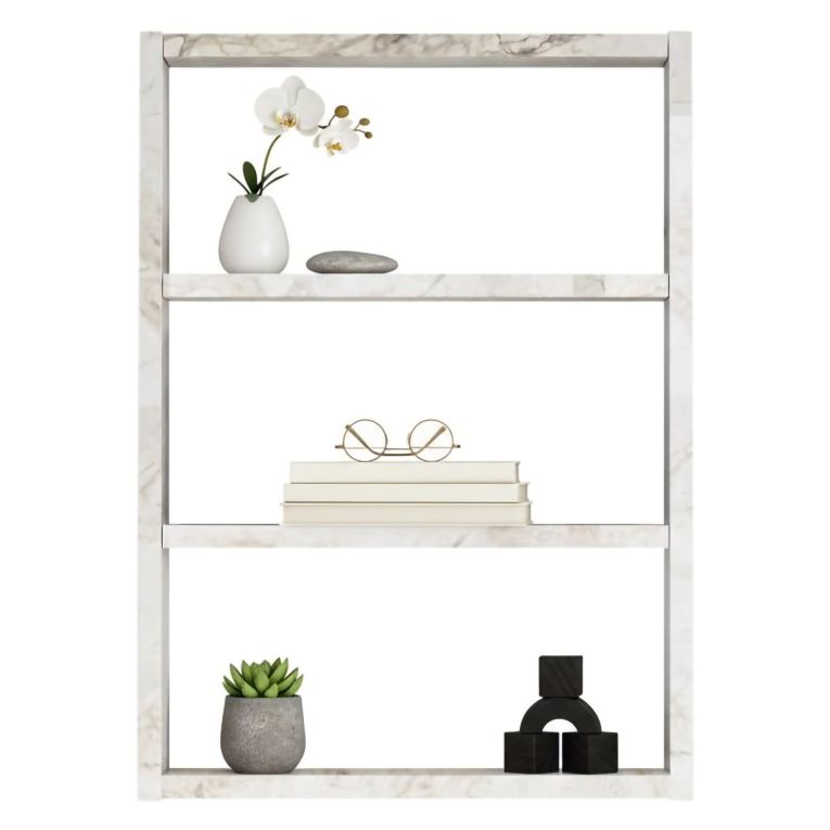 Mensola parete 9x43cm grigio e bianca - Bulbul