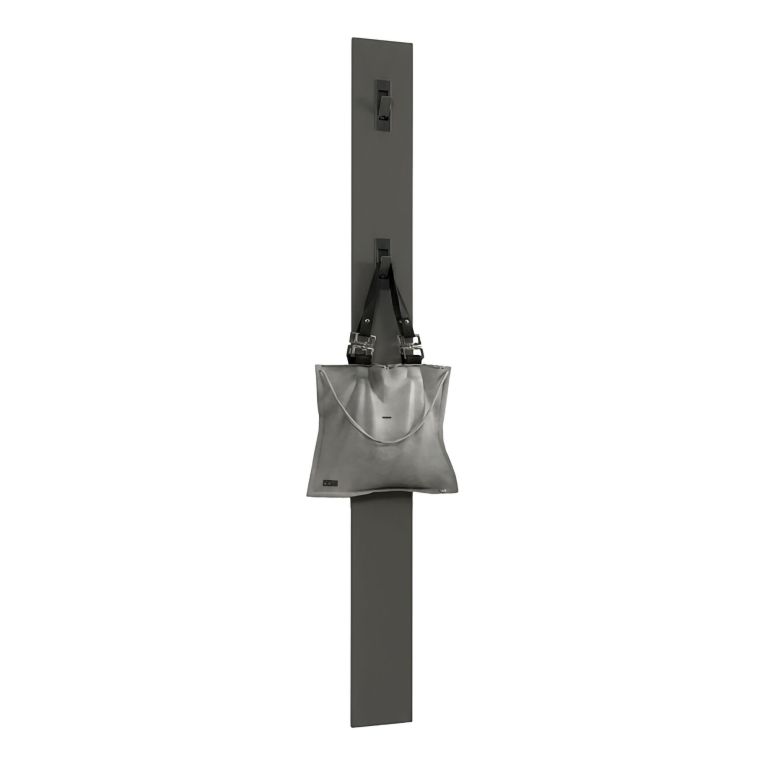 Mensola porta abiti 15x170h cm 3 posti grigio e antracite - Ascrea