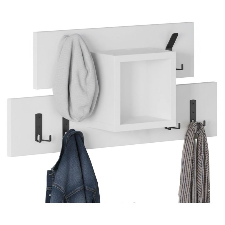 Mensola porta abiti 68x32h cm 6 posti bianco - Jimena