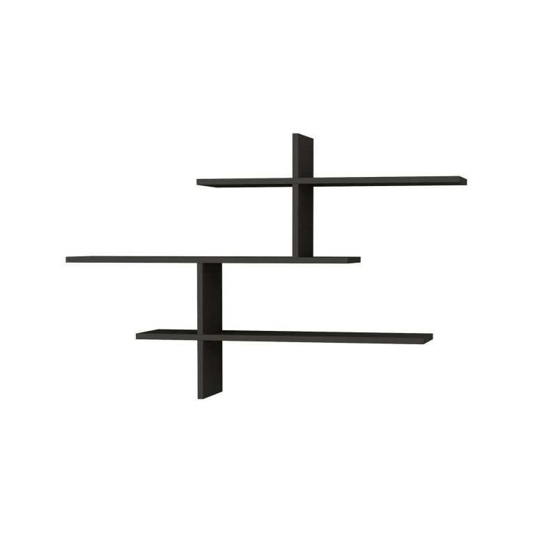 Mensola Urania, Scaffale, Ripiano a muro, Scaffalatura multiuso, 123x22h81 cm, Antracite