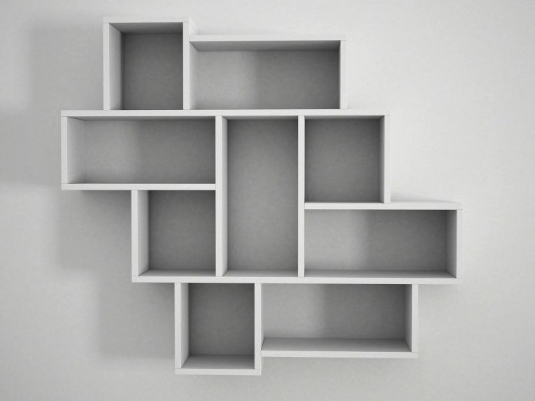 Mensola Velaris, Scaffale, Ripiano a muro, Scaffalatura multiuso, 116x15h104 cm, Bianco