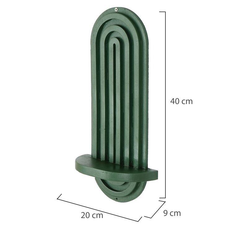 Mensola Verde un Ripiano 20x9x40h cm, - Pernumia