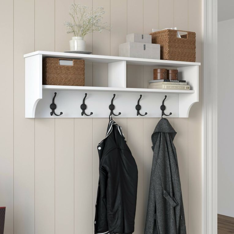 Mobile appendiabiti 120x37h cm 5 posti bianco - Egay