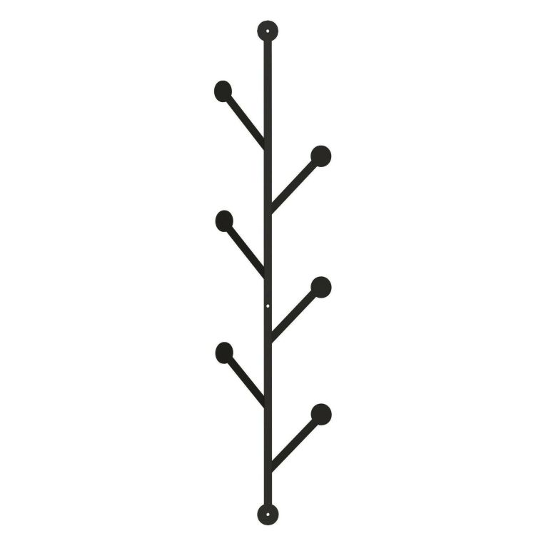 Mobile appendiabiti 22x94h cm 6 posti nero - Fani