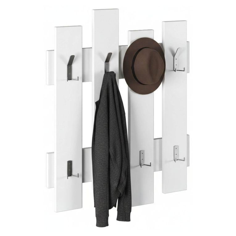 Mobile appendiabiti 64x79h cm 8 posti bianco - Astratto