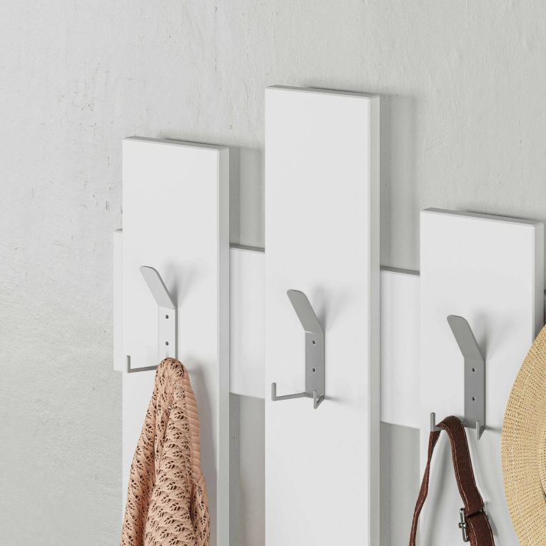 Mobile appendiabiti 64x79h cm 8 posti bianco - Astratto