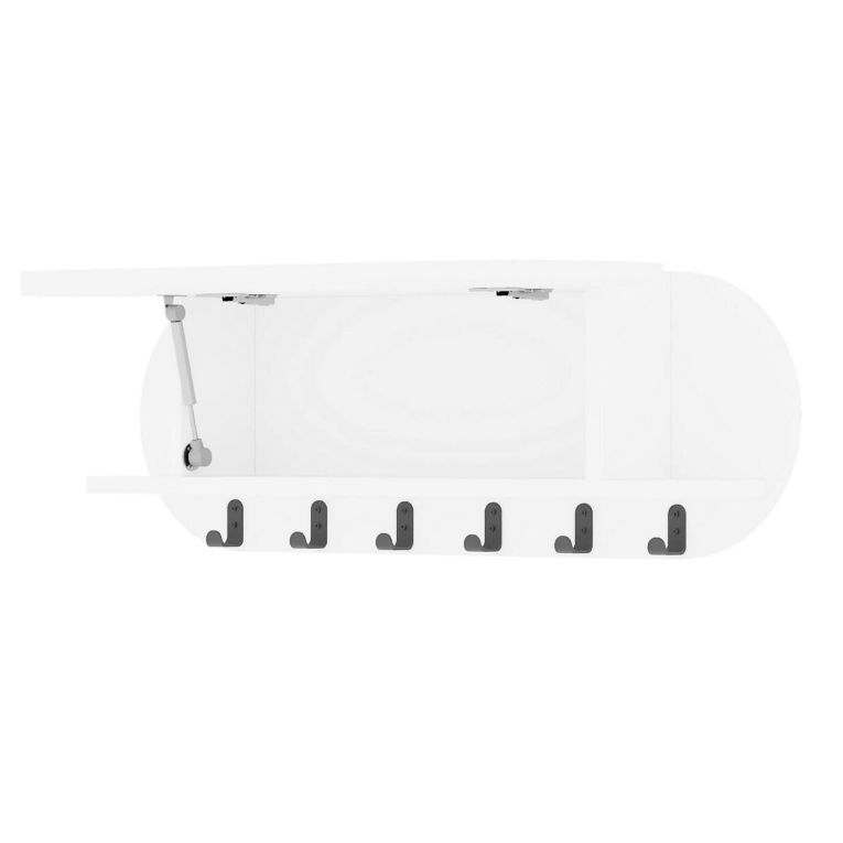 Mobile appendiabiti 84x28h cm 6 posti bianco - Terry