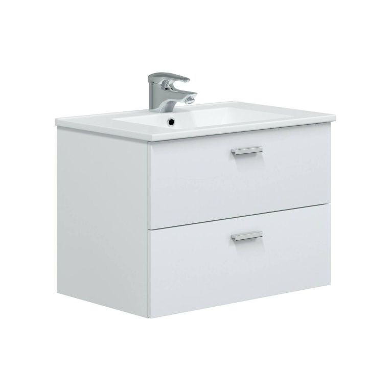 Mobile bagno 2 cassetti 70x45x50h cm bianco lucido - Tico