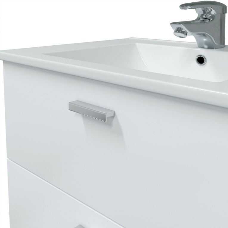 Mobile bagno 2 cassetti 70x45x50h cm bianco lucido - Tico