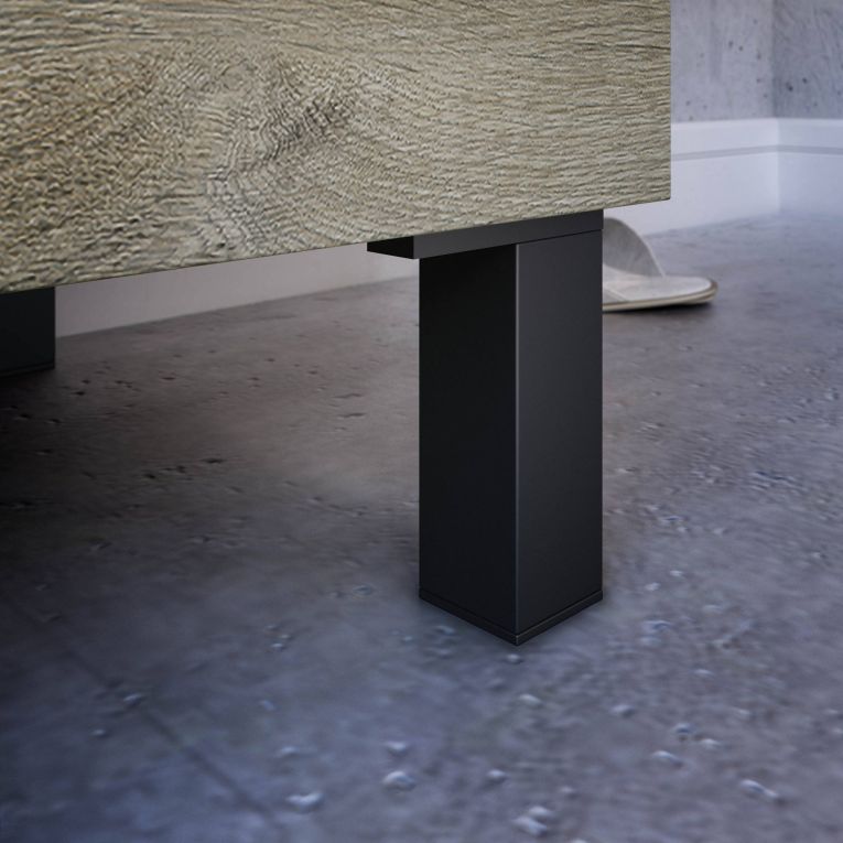 Mobile bagno sospeso con specchio 80x80x45h cm rovere - Abissalino