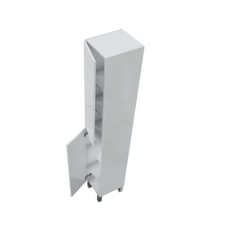 Mobile colonna 2 ante 30x182h cm bianco lucido - Noru