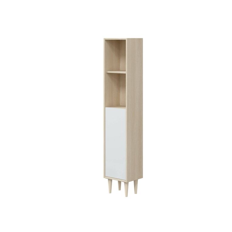 Mobile colonna 30x150h cm rovere e bianco lucido - Lazzarina
