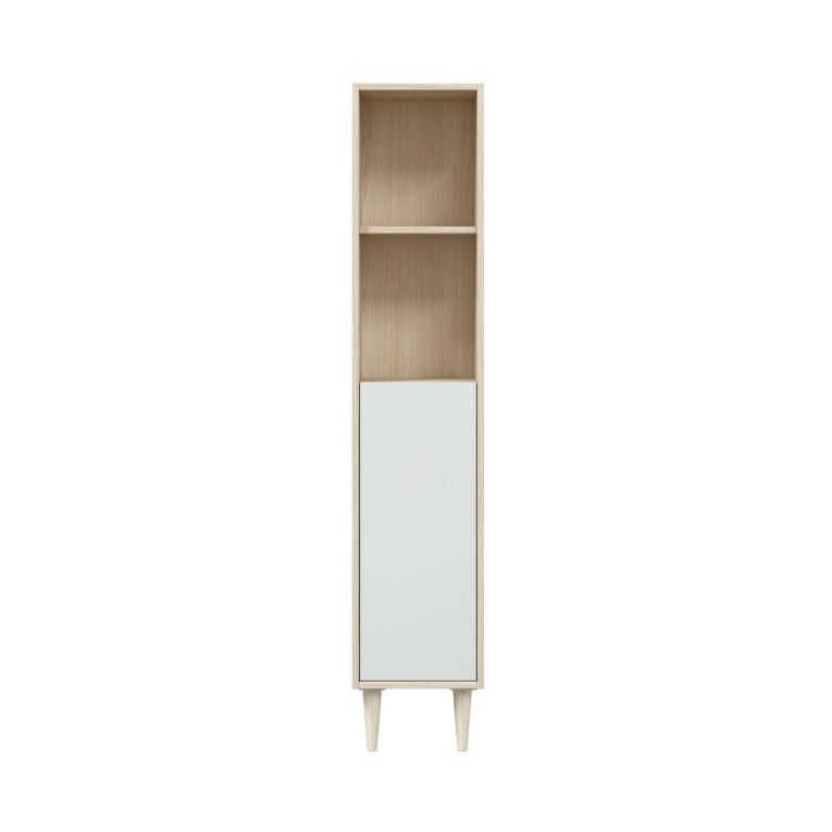 Mobile colonna 30x150h cm rovere e bianco lucido - Lazzarina