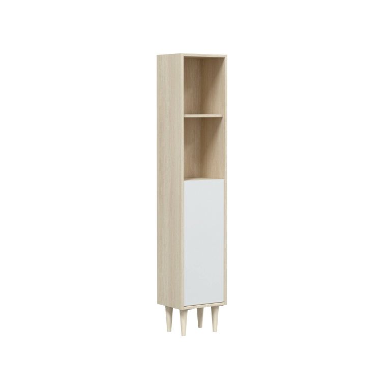 Mobile colonna 30x150h cm rovere e bianco lucido - Lazzarina