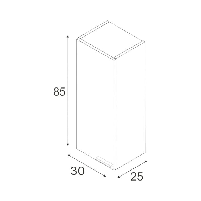 Mobile colonna bagno 30x85h cm rovere - Alcott