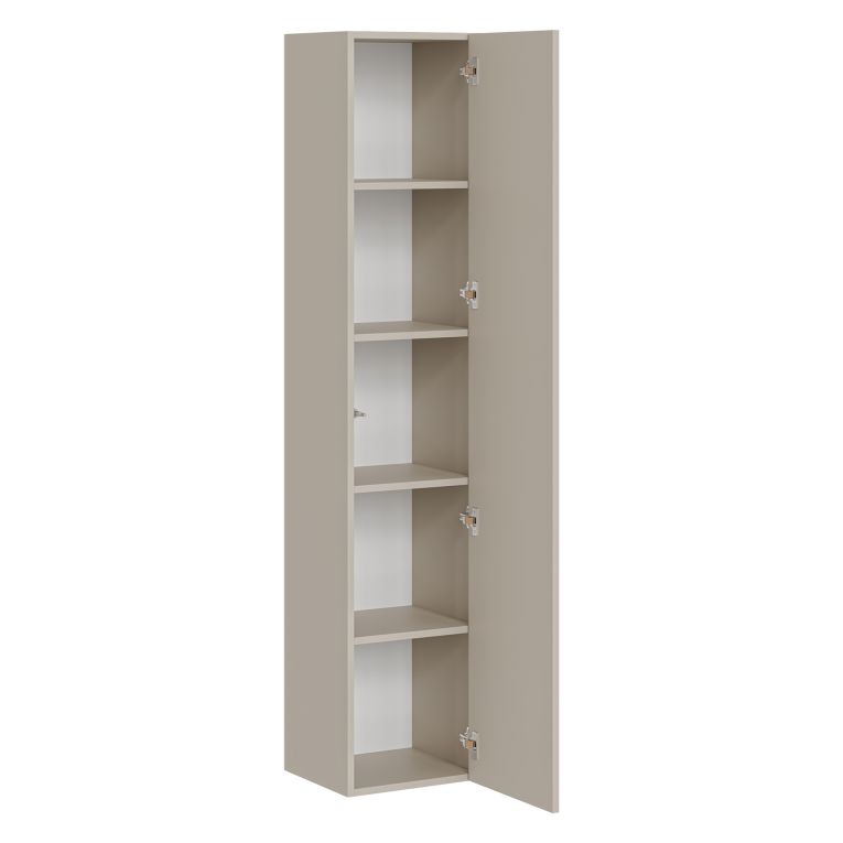 Mobile Colonna Beige 4 Ripiani Un'anta 35x32x168h cm, Supporta Fino a 3 kg per Ripiano - Chiari