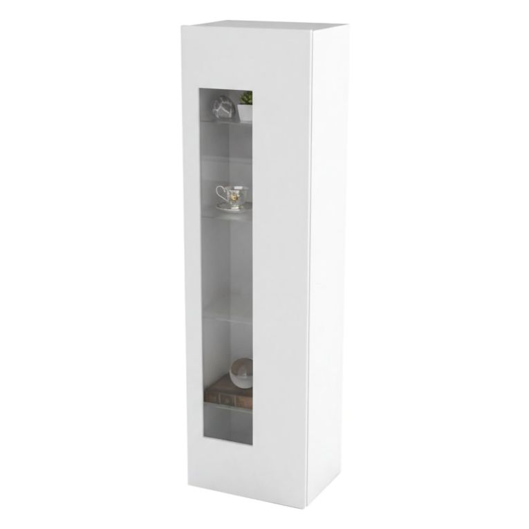 Mobile colonna vetrina 45x34x162h cm bianco lucido - Adatka