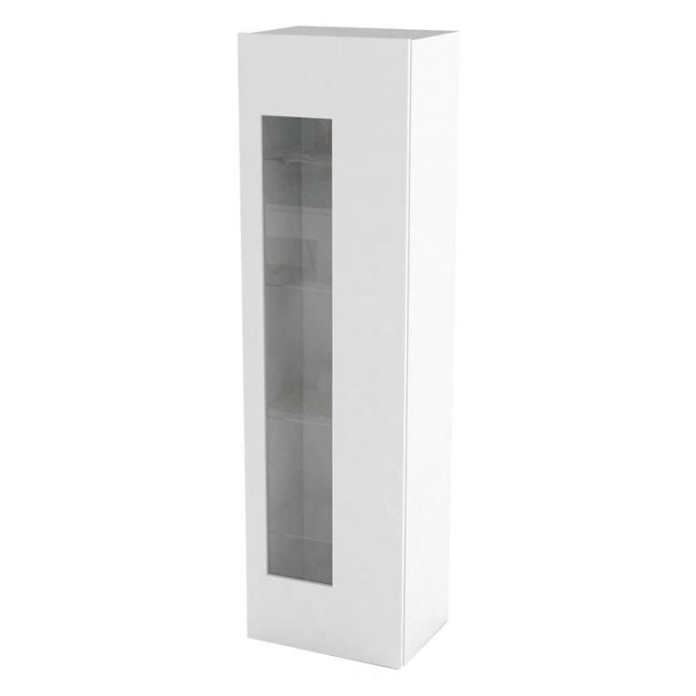Mobile colonna vetrina 45x34x162h cm bianco lucido - Adatka