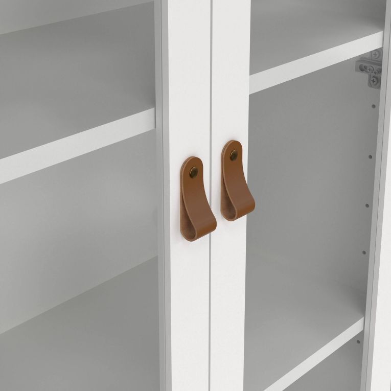 Mobile con vetrina 2 ante 78x32x199h cm bianco - Lazio