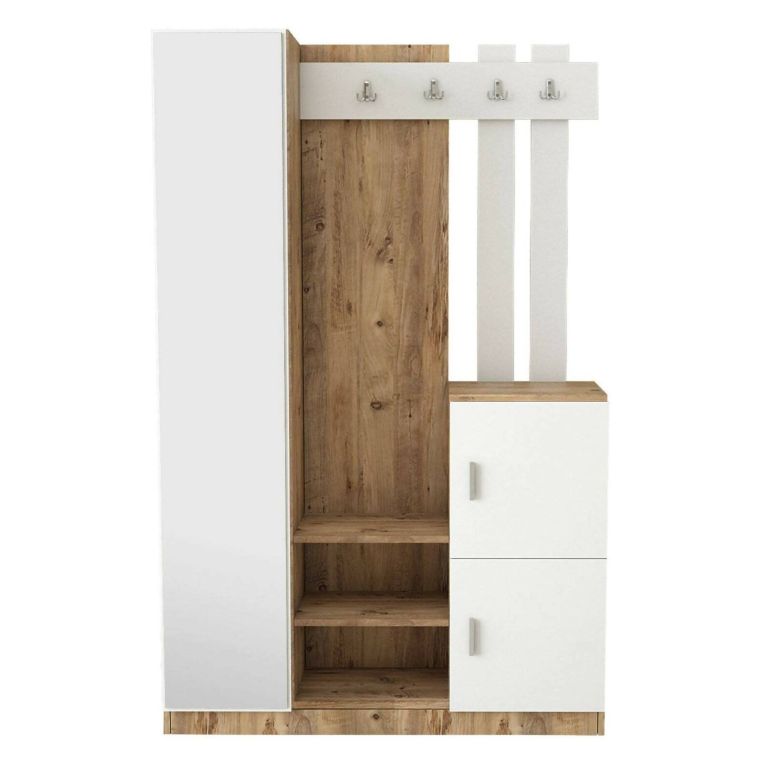 Mobile da ingresso 2 ante quercia e bianco 113x179h cm - Arco